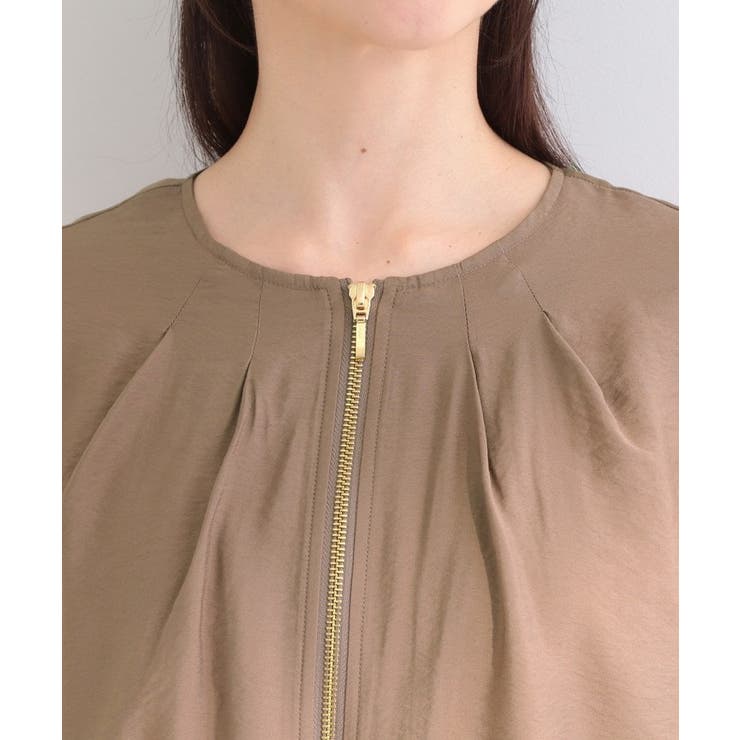 【洗濯機可/UV/S-LL】程よい透け感 襟元タック シアーブルゾン | SHOO・LA・RUE | 詳細画像20 