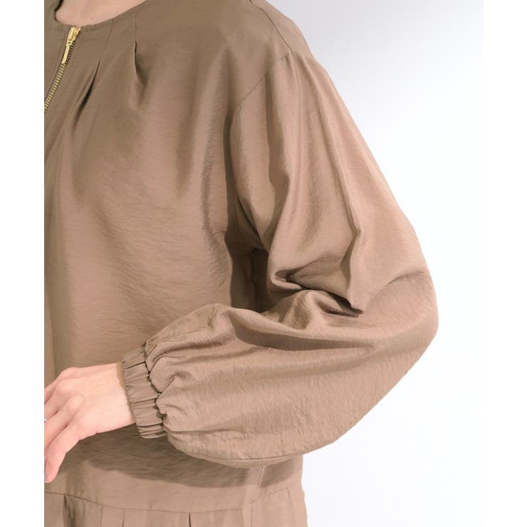 【洗濯機可/UV/S-LL】程よい透け感 襟元タック シアーブルゾン | SHOO・LA・RUE | 詳細画像21 