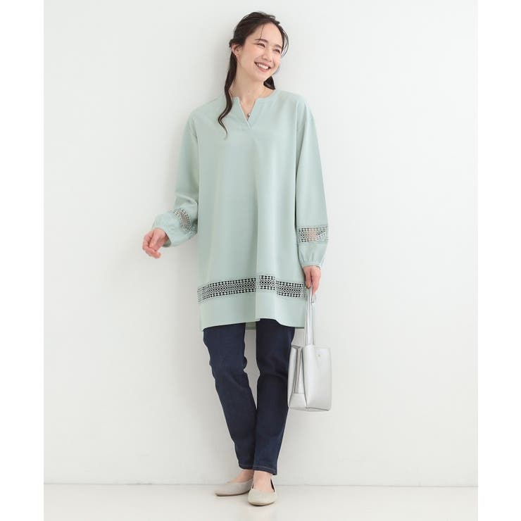 レース切り替えチュニックワンピース | SHOO・LA・RUE | 詳細画像7 