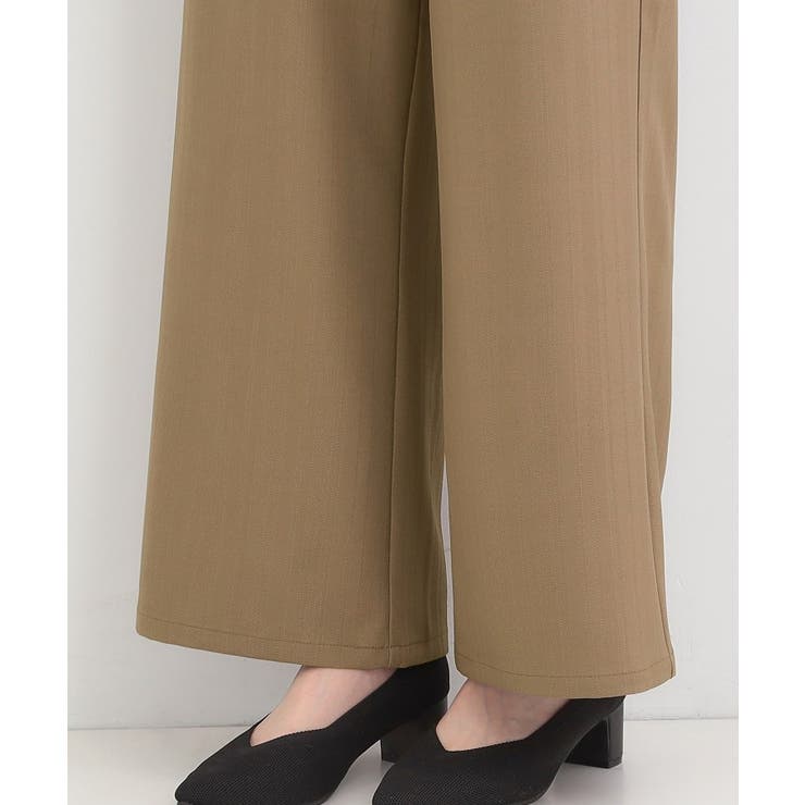 【洗濯機可/S-LL】フラップポケットがアクセント ヘリンボーンワイドパンツ | SHOO・LA・RUE | 詳細画像19 