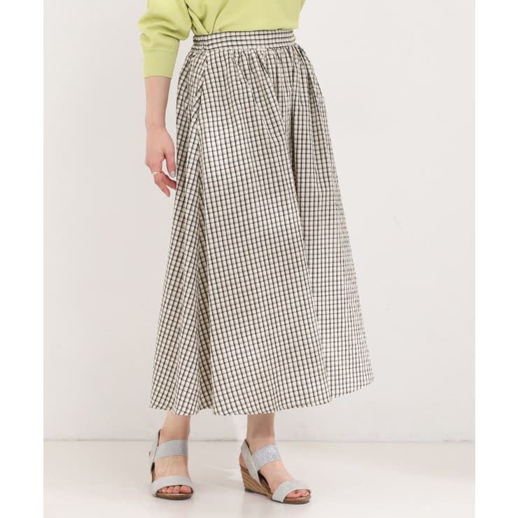 サッカーチェックフレアスカート | SHOO・LA・RUE | 詳細画像1 