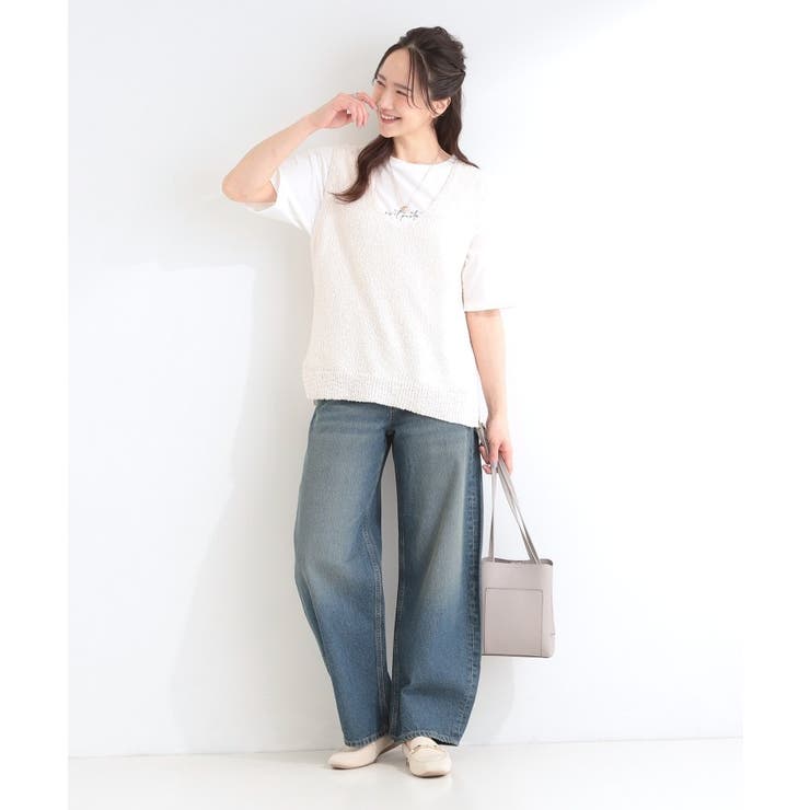 【2点セット/S-LL】ニットベスト＆ロゴTシャツSET | SHOO・LA・RUE | 詳細画像4 