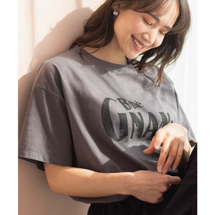 チャコールグレー(114) | カジュアルプリントTシャツ | SHOO・LA・RUE
