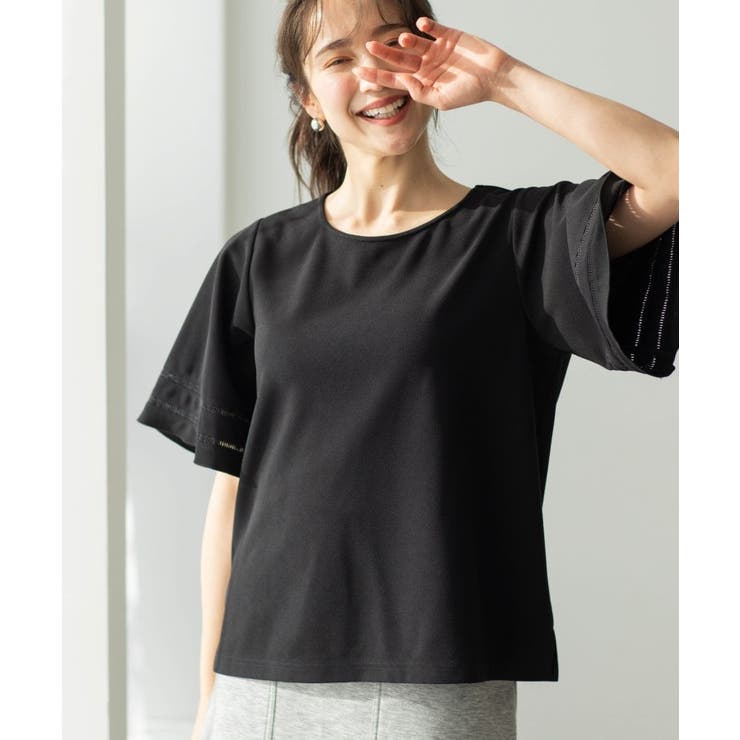ハシゴレースフレアスリーブＴシャツ | SHOO・LA・RUE | 詳細画像8 