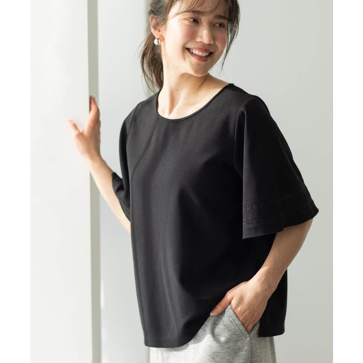 ハシゴレースフレアスリーブＴシャツ | SHOO・LA・RUE | 詳細画像9 