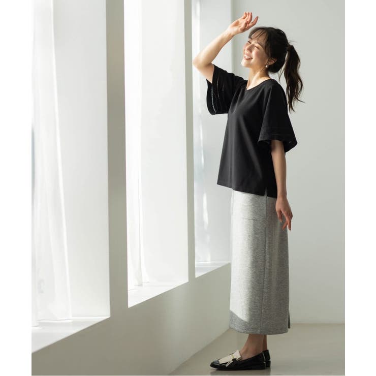 ハシゴレースフレアスリーブＴシャツ | SHOO・LA・RUE | 詳細画像12 