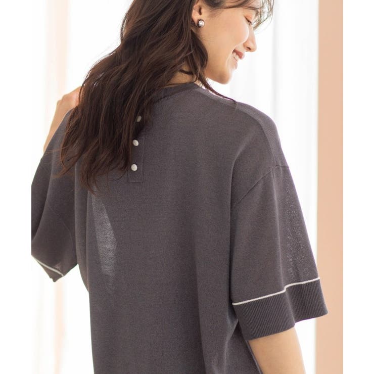 配色ラインニットTシャツ | SHOO・LA・RUE | 詳細画像8 