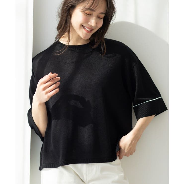 配色ラインニットTシャツ | SHOO・LA・RUE | 詳細画像13 
