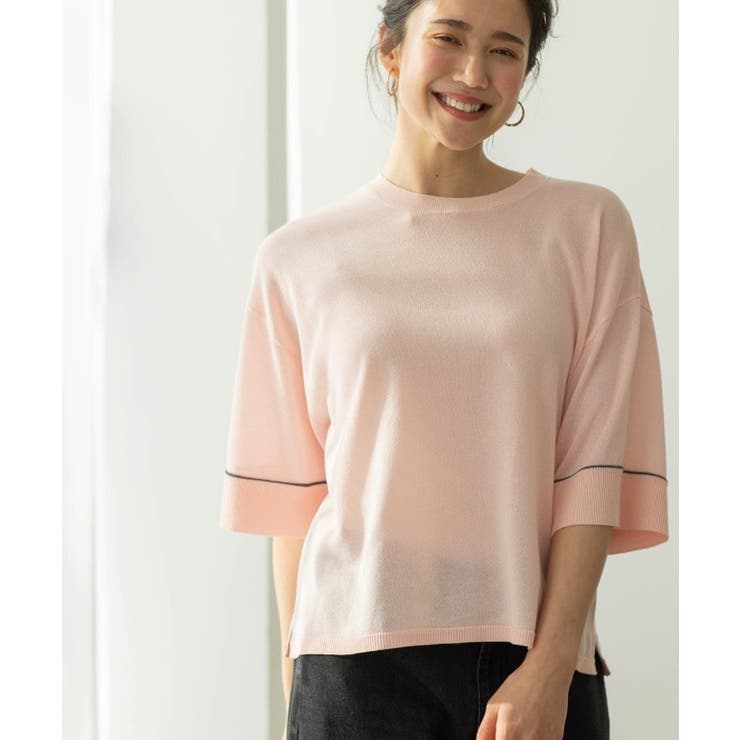配色ラインニットTシャツ | SHOO・LA・RUE | 詳細画像24 