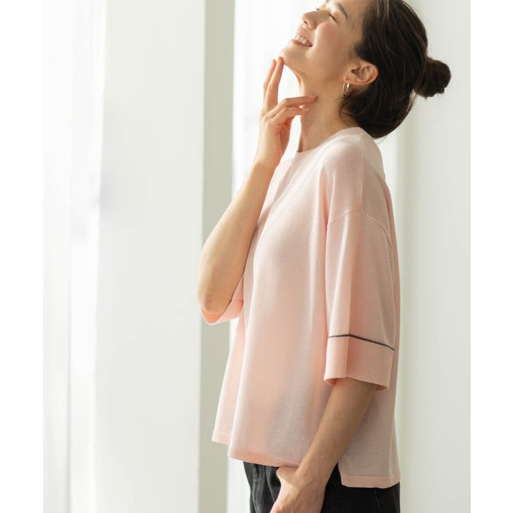 配色ラインニットTシャツ | SHOO・LA・RUE | 詳細画像25 