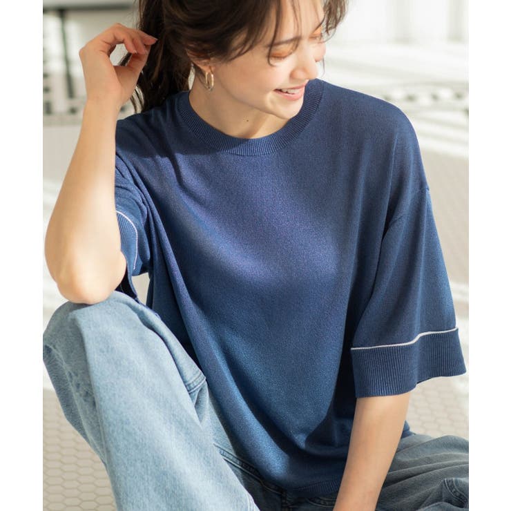 配色ラインニットTシャツ | SHOO・LA・RUE | 詳細画像29 