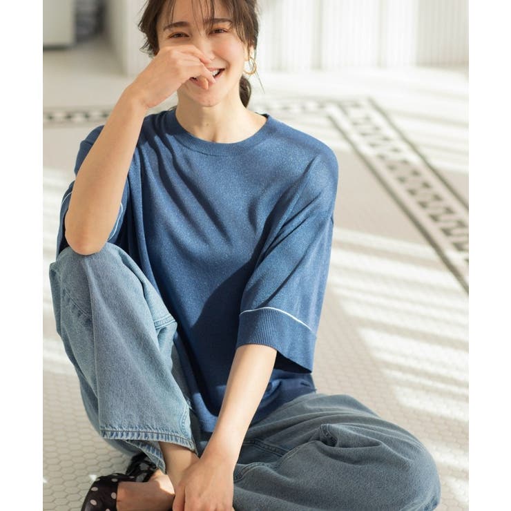 配色ラインニットTシャツ | SHOO・LA・RUE | 詳細画像32 