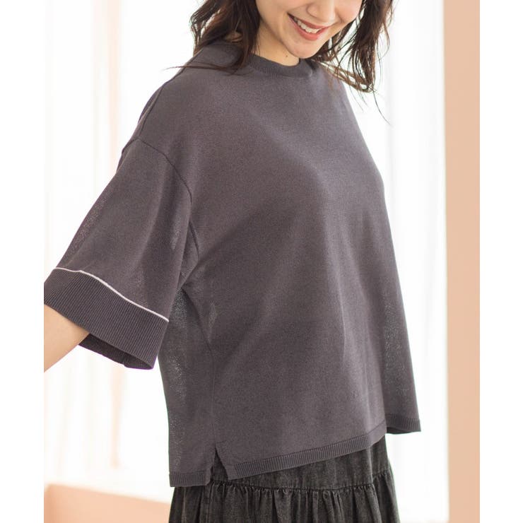 配色ラインニットTシャツ | SHOO・LA・RUE | 詳細画像35 