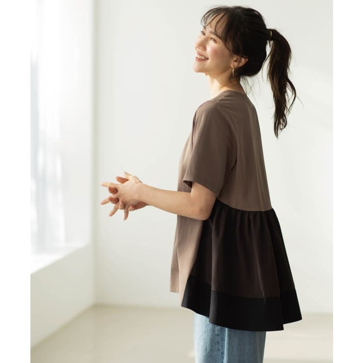 バックギャザーペプラムTシャツ | SHOO・LA・RUE | 詳細画像16 