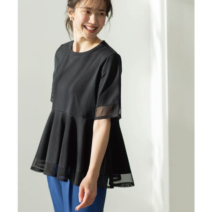 チュールレイヤードペプラムＴシャツ | SHOO・LA・RUE | 詳細画像14 