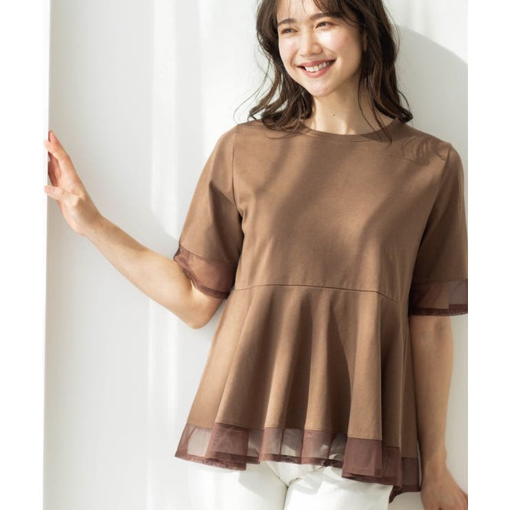 チュールレイヤードペプラムＴシャツ | SHOO・LA・RUE | 詳細画像18 