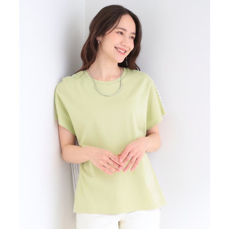 【S-LL/洗濯機可】異素材切り替え ひんやりTシャツ | SHOO・LA・RUE | 詳細画像17 