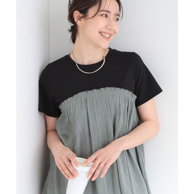 チャコールグレー(014) | 【ひんやり/S-LL】1枚でインせず決まる きらきらビスチェ風Tシャツ | SHOO・LA・RUE