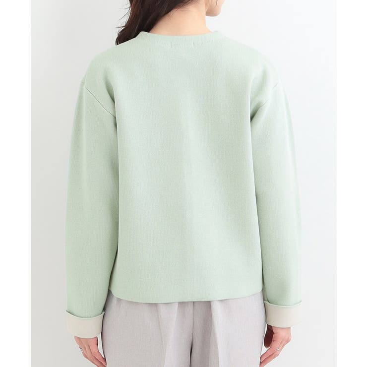 【洗濯機可/S-LL】明るい春カラー 品良くきまる 配色カーディガン | SHOO・LA・RUE | 詳細画像15 