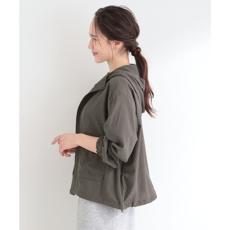 【S-LL/UV】シルエット変化を楽しめる シアーフーディーブルゾン | SHOO・LA・RUE | 詳細画像6 