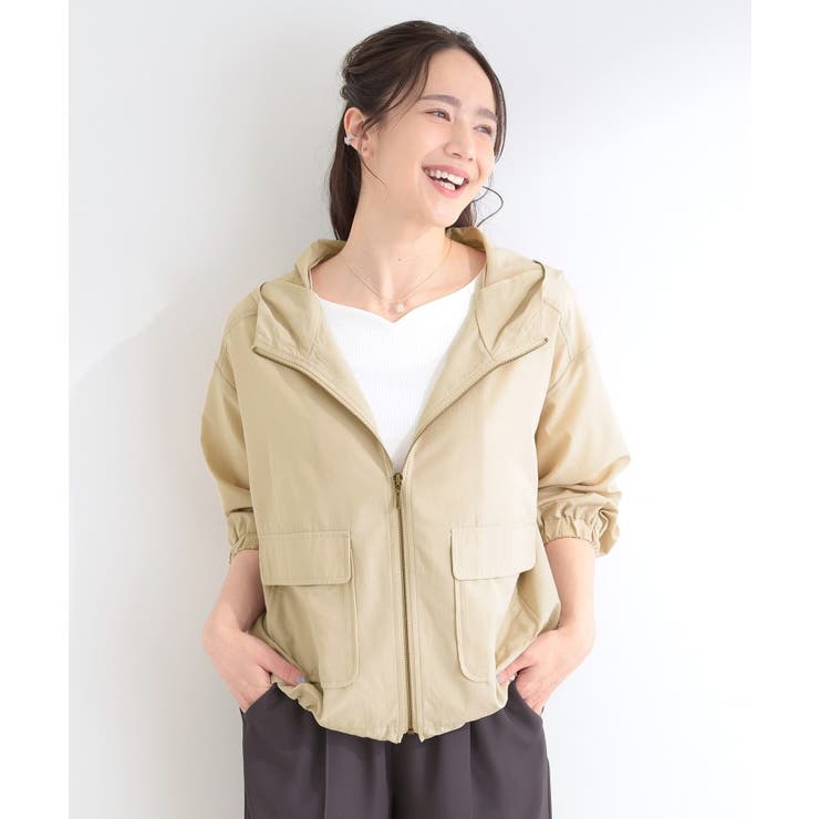 【S-LL/UV】シルエット変化を楽しめる シアーフーディーブルゾン | SHOO・LA・RUE | 詳細画像9 