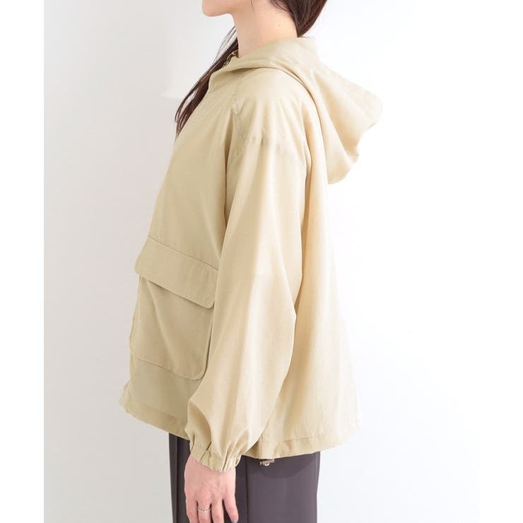 【S-LL/UV】シルエット変化を楽しめる シアーフーディーブルゾン | SHOO・LA・RUE | 詳細画像14 