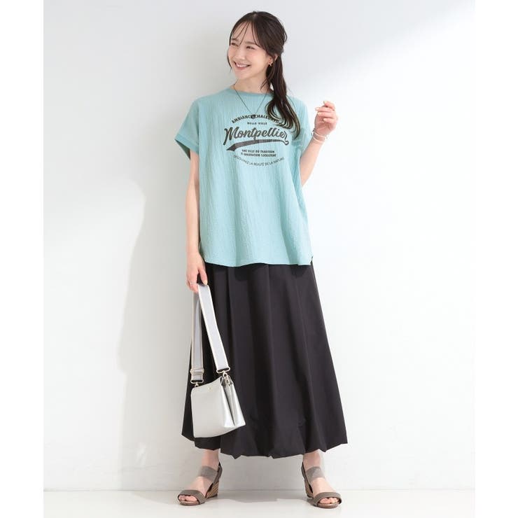 【洗濯機可/体型カバー】ゆるさら快適 柄アソートしぼしぼTシャツ | SHOO・LA・RUE | 詳細画像11 