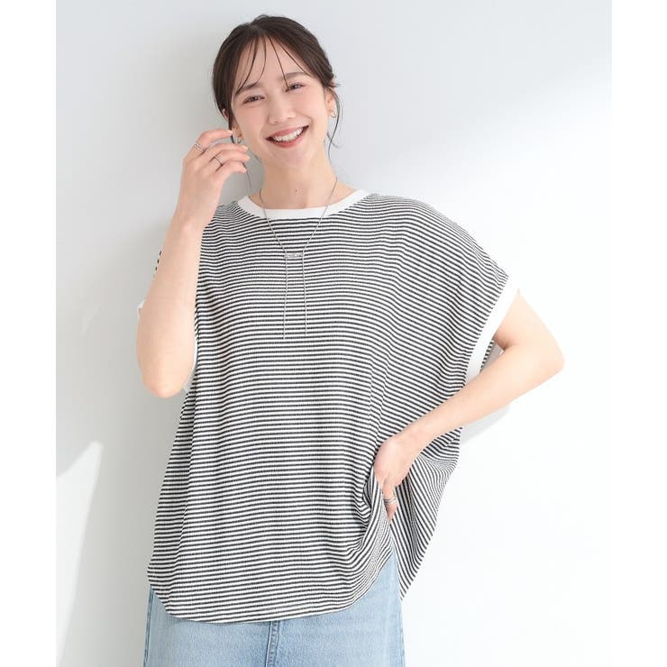 【洗濯機可/体型カバー】ゆるさら快適 柄アソートしぼしぼTシャツ | SHOO・LA・RUE | 詳細画像17 