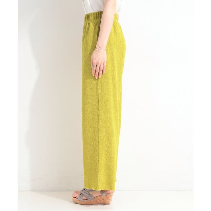 【洗濯機可/S-LL】すっきり見え さらさら 楊柳イージーワイドパンツ | SHOO・LA・RUE | 詳細画像14 