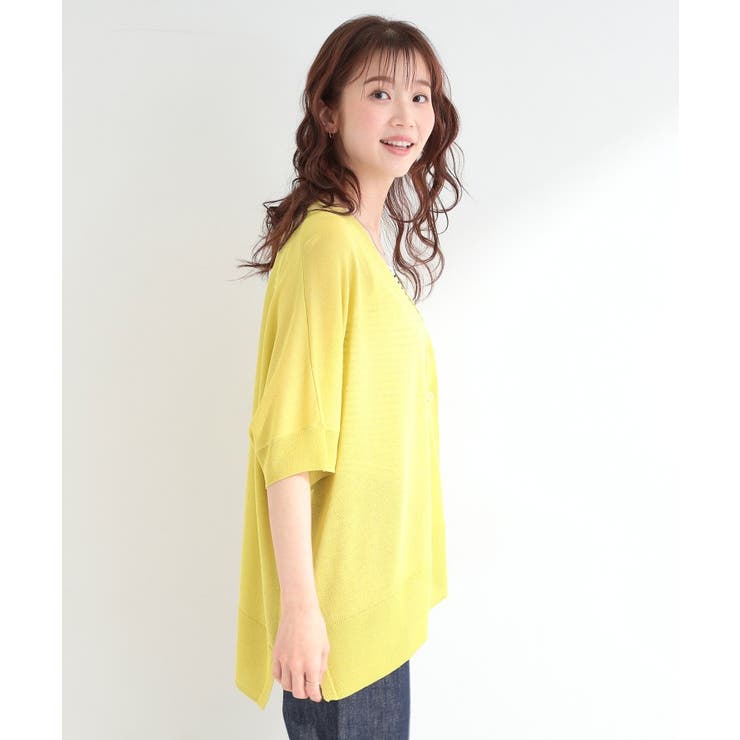 【洗濯機可】上品ラメがきらめく シアーポンチョ風カーディガン | SHOO・LA・RUE | 詳細画像10 