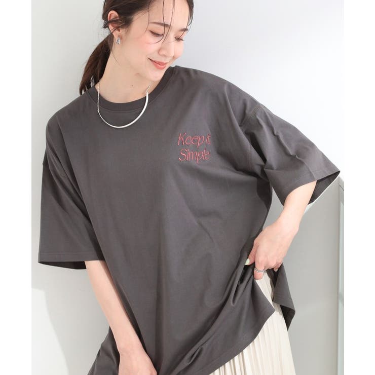 チャコールグレー(214) | 【ひんやり】ゆるっと体型カバー BIGアソートTシャツ | SHOO・LA・RUE