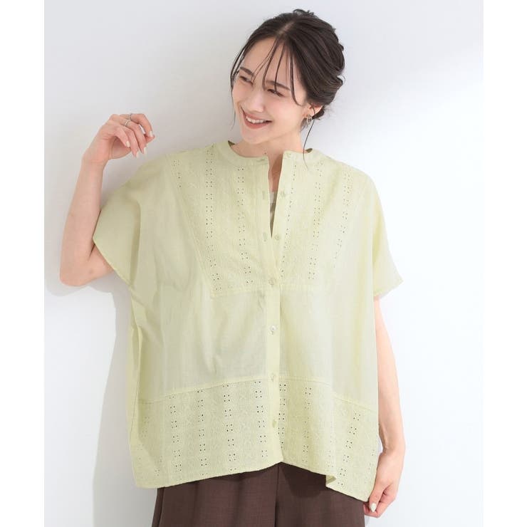 刺繍切り替え前あきブラウス | SHOO・LA・RUE | 詳細画像5 