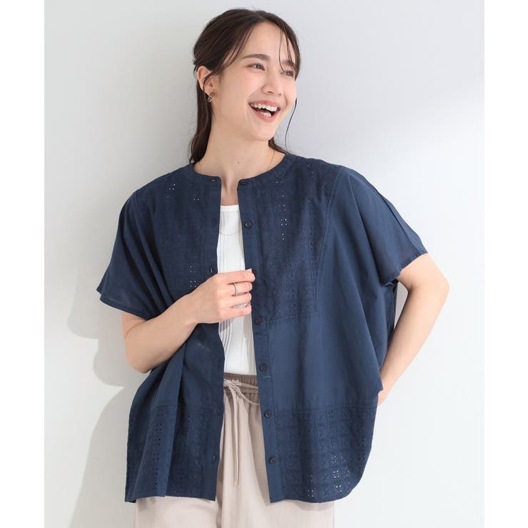 刺繍切り替え前あきブラウス | SHOO・LA・RUE | 詳細画像9 