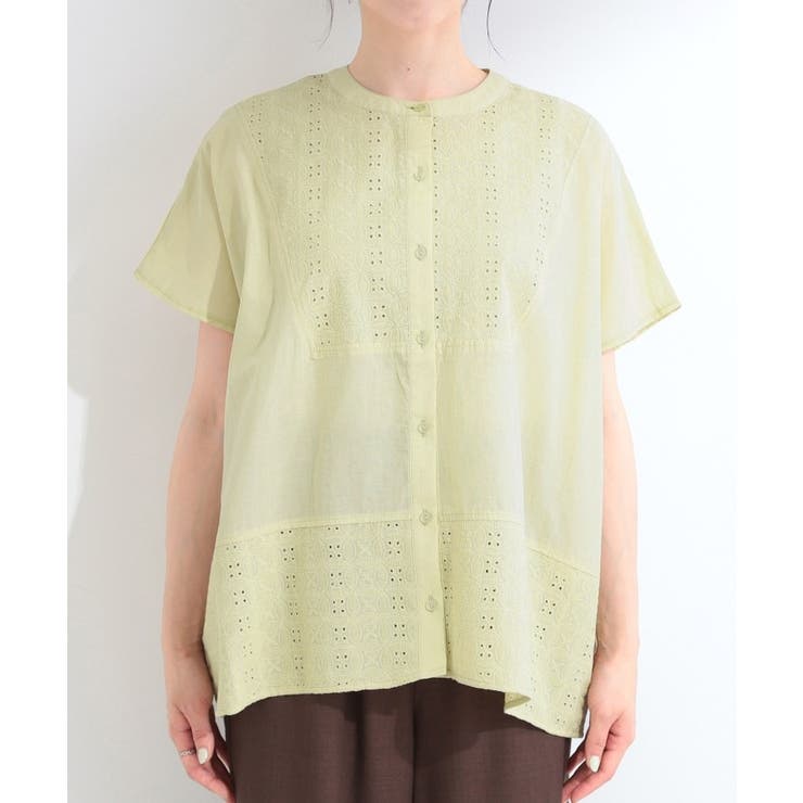 刺繍切り替え前あきブラウス | SHOO・LA・RUE | 詳細画像13 