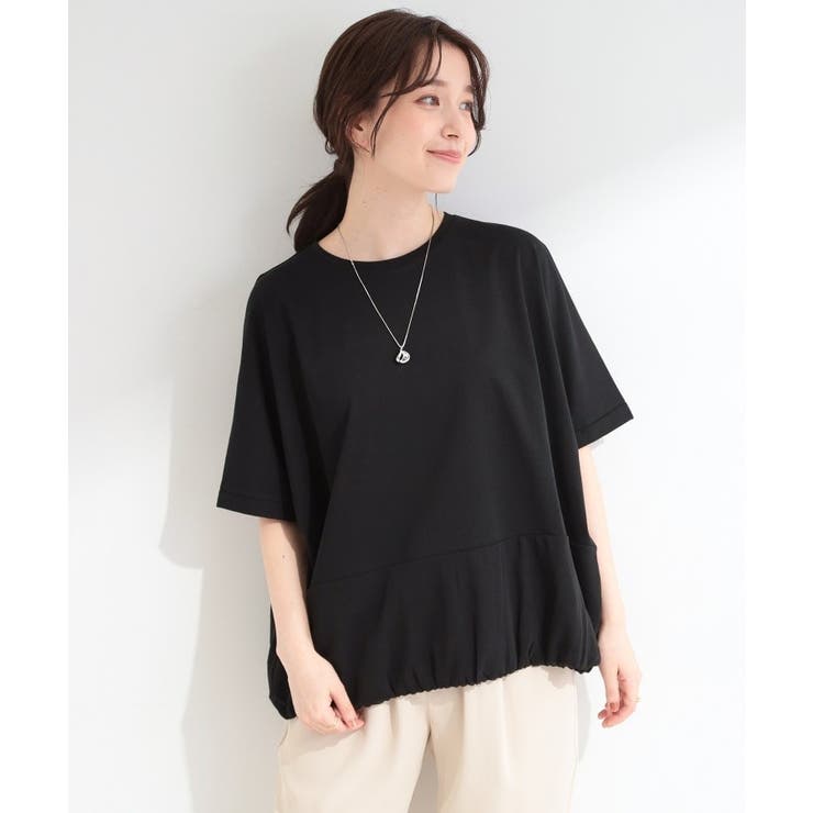 【洗濯機可/体型カバー】インしないで着られる 裾配色バルーントップス | SHOO・LA・RUE | 詳細画像5 