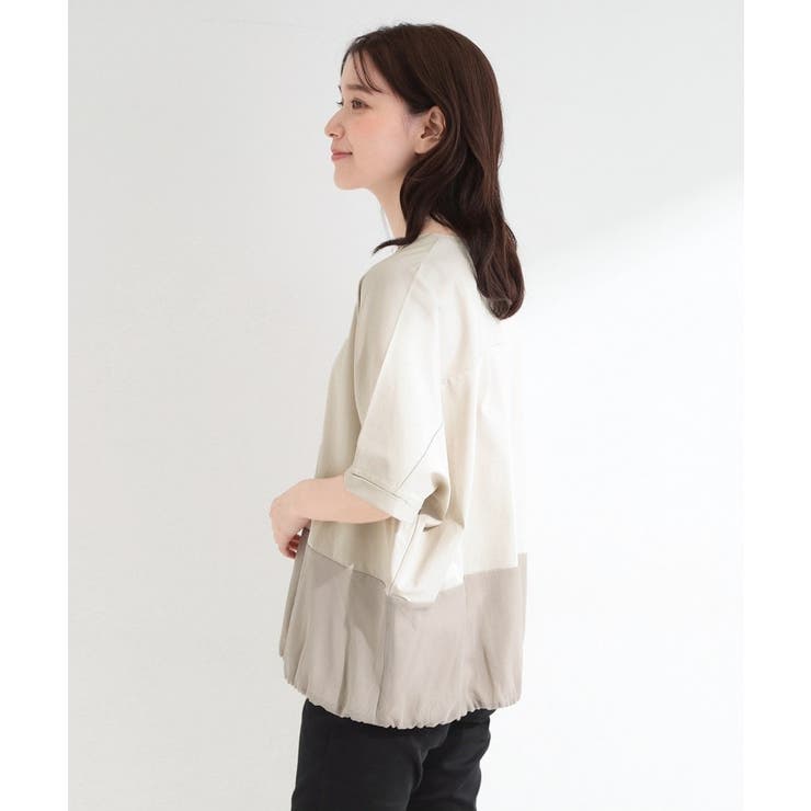 【洗濯機可/体型カバー】インしないで着られる 裾配色バルーントップス | SHOO・LA・RUE | 詳細画像10 