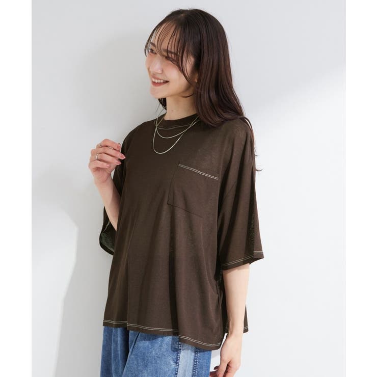 【S-LL/洗濯機可/体型カバー】ゆるっとこなれる 大人のシアースラブTシャツ | SHOO・LA・RUE | 詳細画像6 