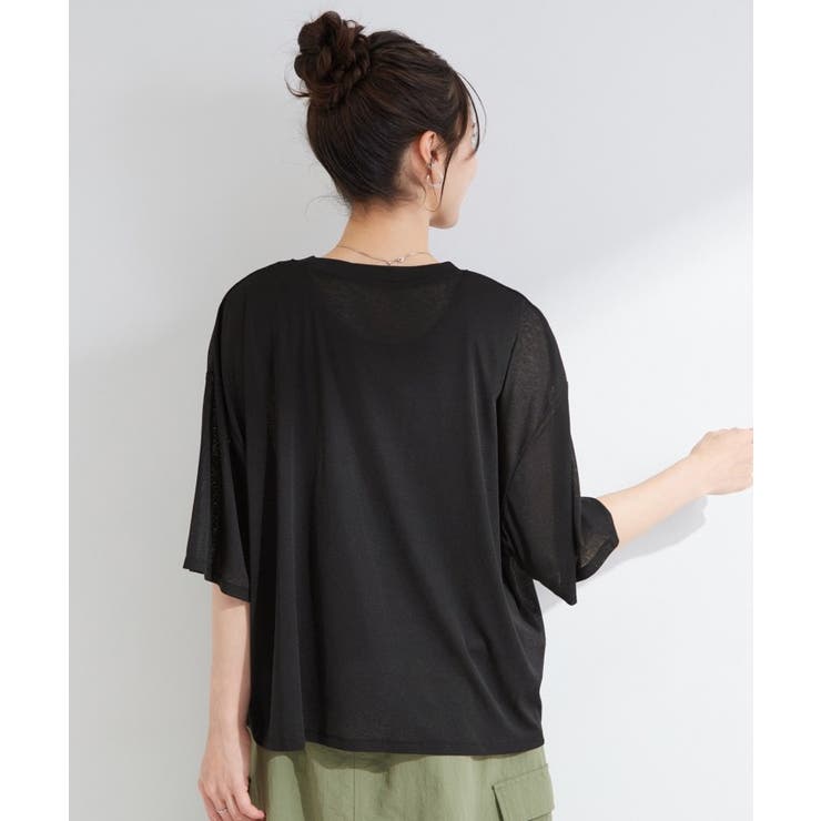 【S-LL/洗濯機可/体型カバー】ゆるっとこなれる 大人のシアースラブTシャツ | SHOO・LA・RUE | 詳細画像14 