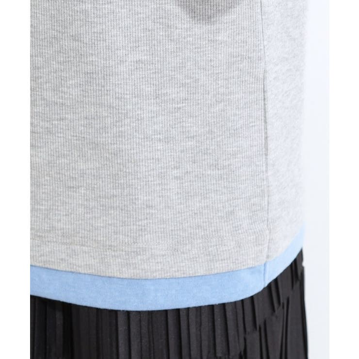 【S-LL/洗濯機可】二の腕隠れる 配色レイヤード風 5分袖Tシャツ | SHOO・LA・RUE | 詳細画像18 