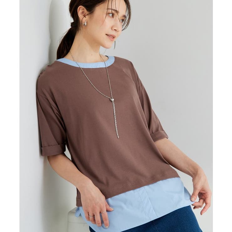 ブラウン(043) | シャツドッキングカットソー | SHOO・LA・RUE