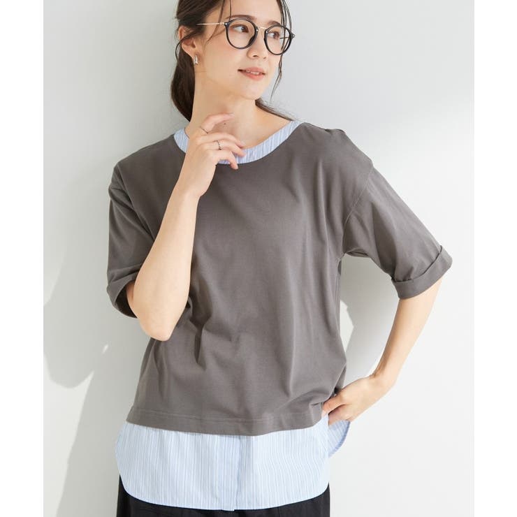 チャコールグレー(313) | シャツドッキングカットソー | SHOO・LA・RUE