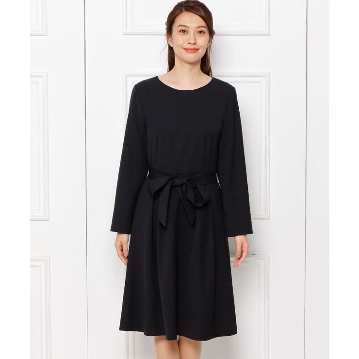 S Ll 洗濯機可 ウエストリボンダブルクロスワンピース 品番 Wrdw Shoo La Rue シューラルー のレディースファッション通販 Shoplist ショップリスト