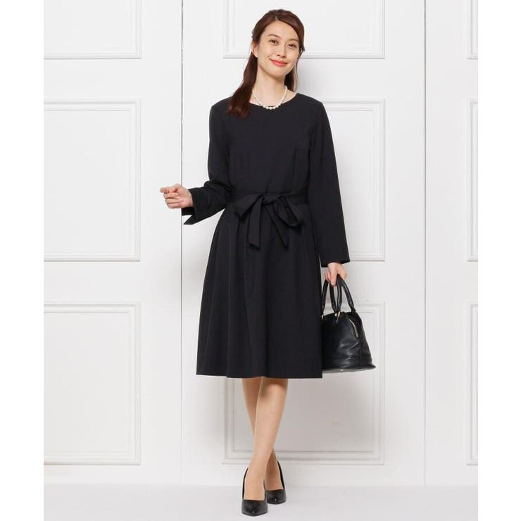 S Ll 洗濯機可 ウエストリボンダブルクロスワンピース 品番 Wrdw Shoo La Rue シューラルー のレディースファッション通販 Shoplist ショップリスト