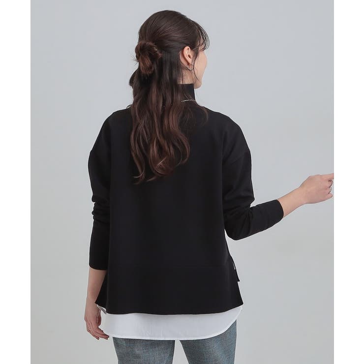 【2点セット/S-LL】時短で決まる もちもちニット＆裾シャツインナー | SHOO・LA・RUE | 詳細画像9 