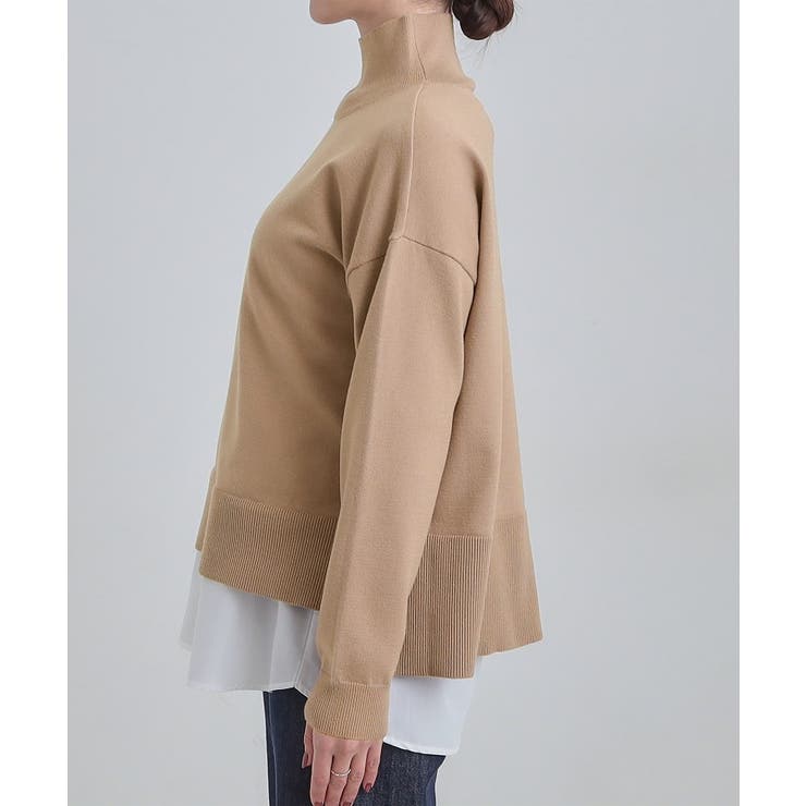 【2点セット/S-LL】時短で決まる もちもちニット＆裾シャツインナー | SHOO・LA・RUE | 詳細画像24 