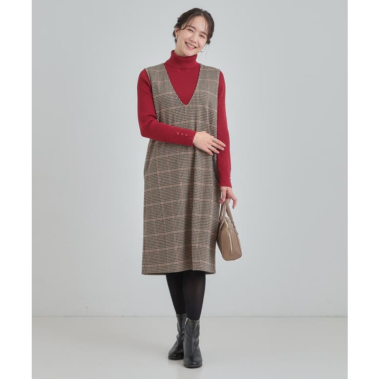 【2点セット/洗える/S-LL】時短でコーデ決まる ジャンドレ＆リブインナー | SHOO・LA・RUE | 詳細画像13 