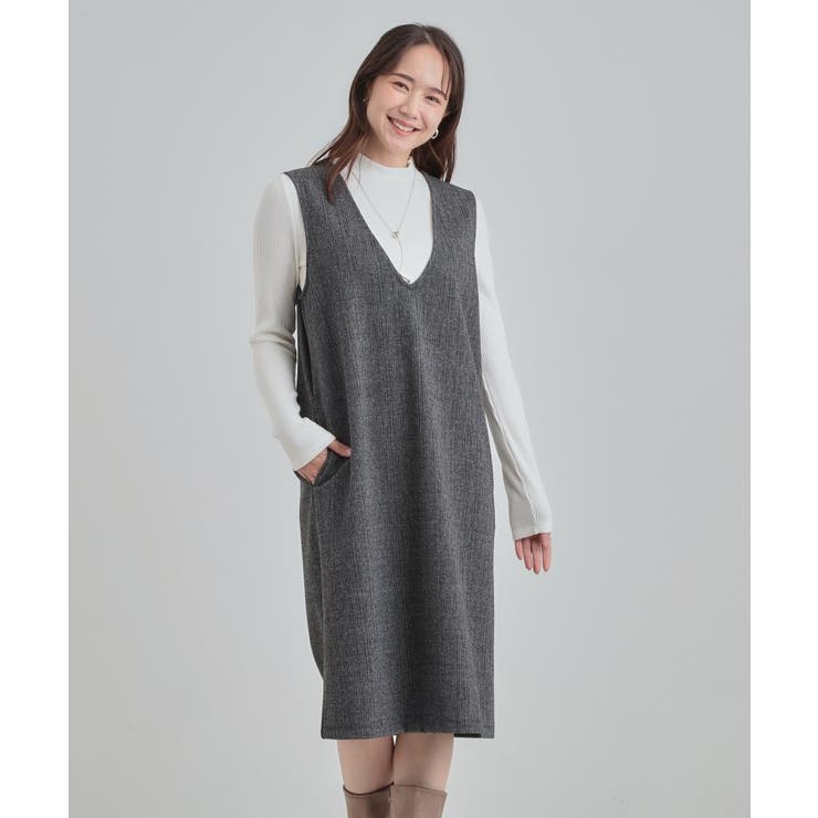 【2点セット/洗える/S-LL】時短でコーデ決まる ジャンドレ＆リブインナー | SHOO・LA・RUE | 詳細画像15 