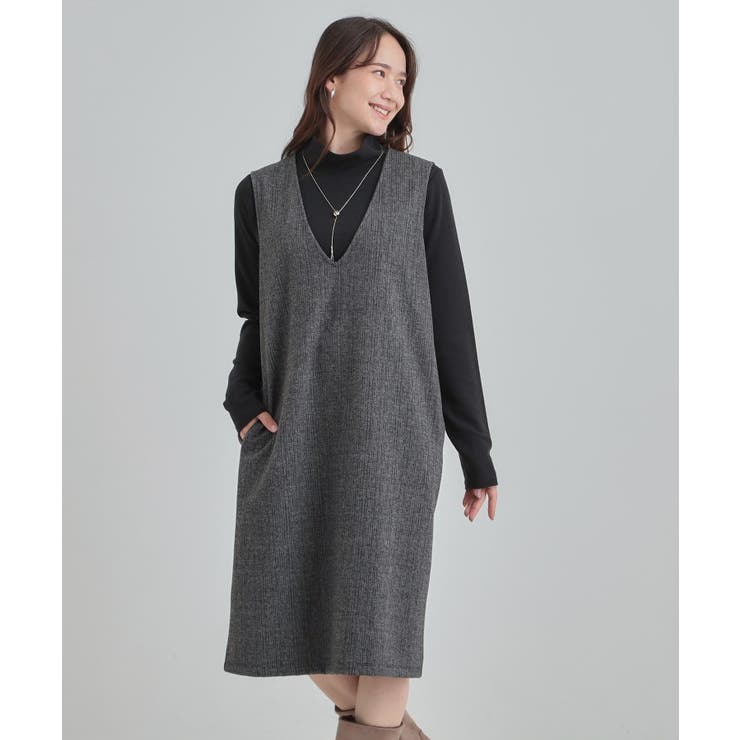 【2点セット/洗える/S-LL】時短でコーデ決まる ジャンドレ＆リブインナー | SHOO・LA・RUE | 詳細画像19 