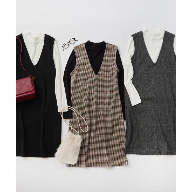 【2点セット/洗濯機可】時短でコーデが決まる ジャンドレ+リブインナー | SHOO・LA・RUE | 詳細画像37 