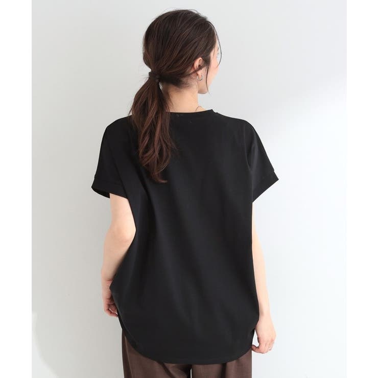 【汗じみ防止/ひんやり/S-LL】インせず着られる 刺繍ロゴTシャツ | SHOO・LA・RUE | 詳細画像18 